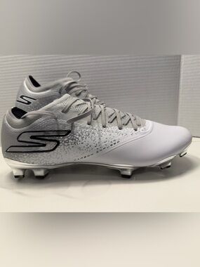Skechers Razor 1.5 Elite FG Soccer Cleats 252020‑WSL White Chrome Men’s 12 NEW